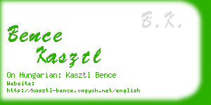bence kasztl business card